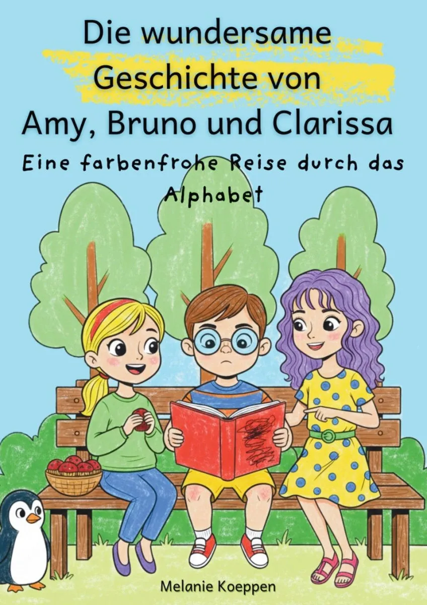 Cover of "Die wundersame Geschichte von Amy, Bruno und Clarissa", German edition